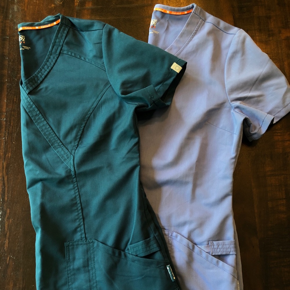 Code Happy V-neck Scrub Tops